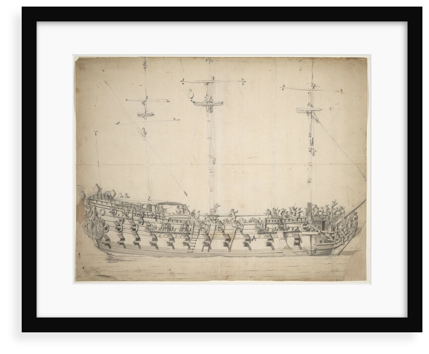 Portrait of the 'Mordaunt' by Willem van de Velde the Elder
