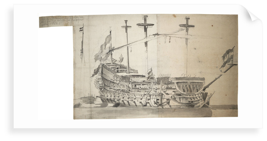 Portrait of the 'Brederode' by Willem van de Velde the Elder