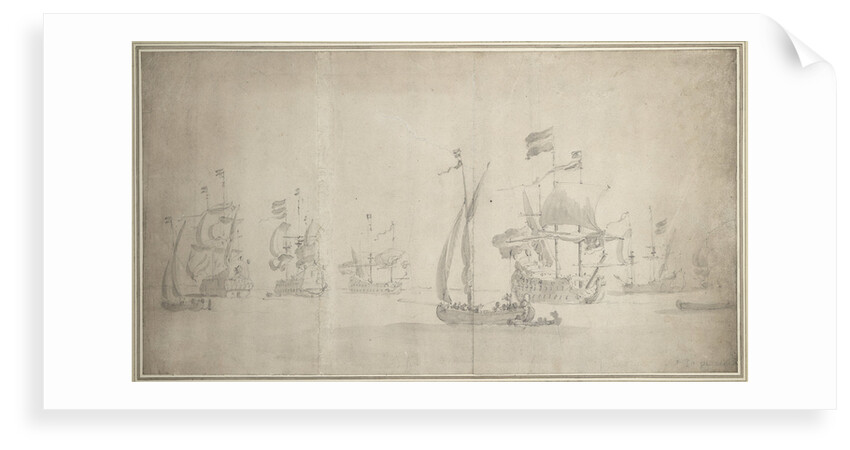 The Zeeland squadron getting under way by Willem van de Velde the Elder