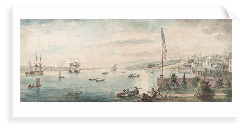 Staten Island from Fort Hamilton. New York 1791 by Dominic Serres