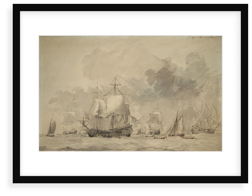 Dutch Fleet: Council of War - Lord Edgcumbe's by Willem van de Velde the Elder