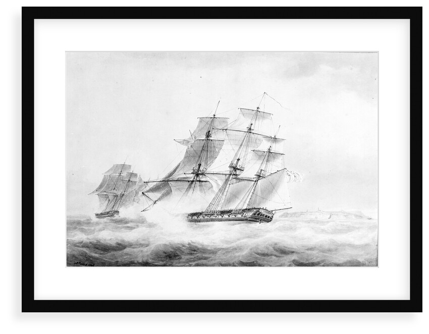 The 'Phoenix' in chase of the 'Didon', 18 August 1805 by Nicholas Pocock