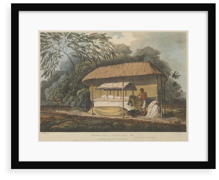 Views in the South Seas... Waheiadooa, Chief of Oheitepeha, lying in state by John Webber