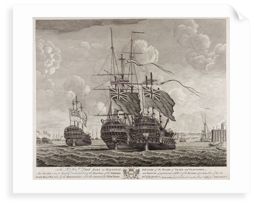 View of the 'Terrible', 'Neptune' and 'Severn' by R. Short