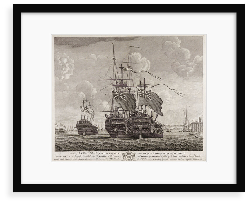 View of the 'Terrible', 'Neptune' and 'Severn' by R. Short
