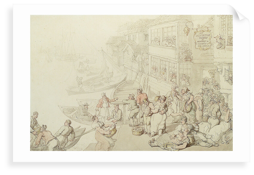The Salutation Tavern, Greenwich 1756 by Thomas Rowlandson