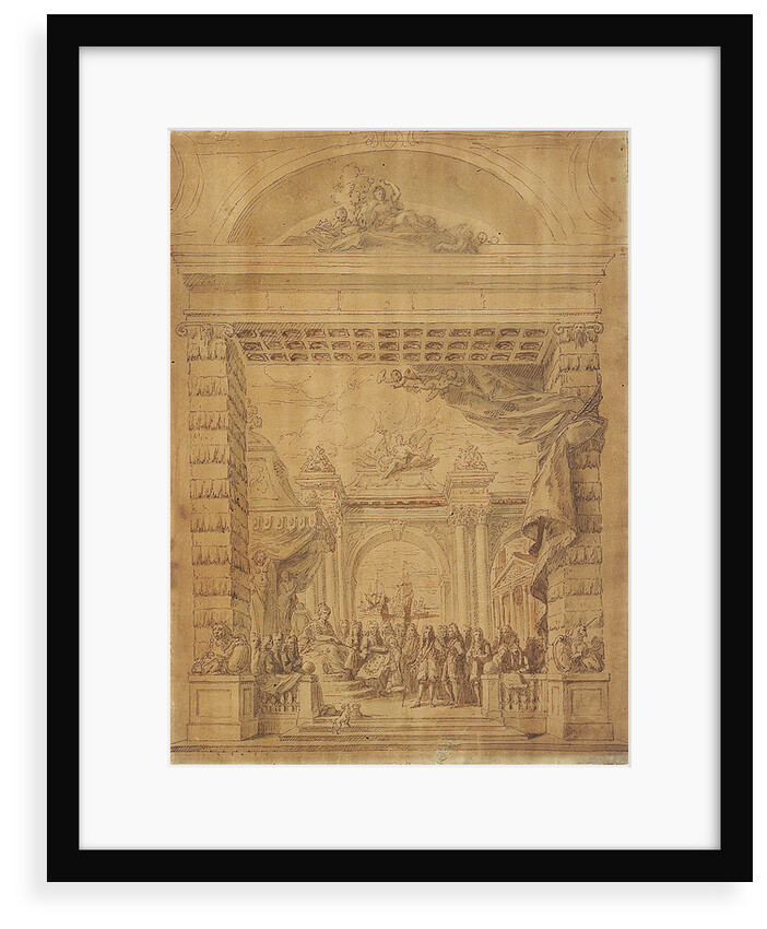 First design for the upper end of the Painted Hall, Greenwich Hospital by James Thornhill
