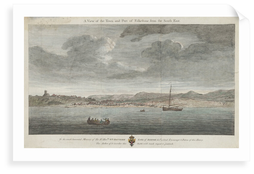 A view of the town and port of Folkestone from the south-east by unknown