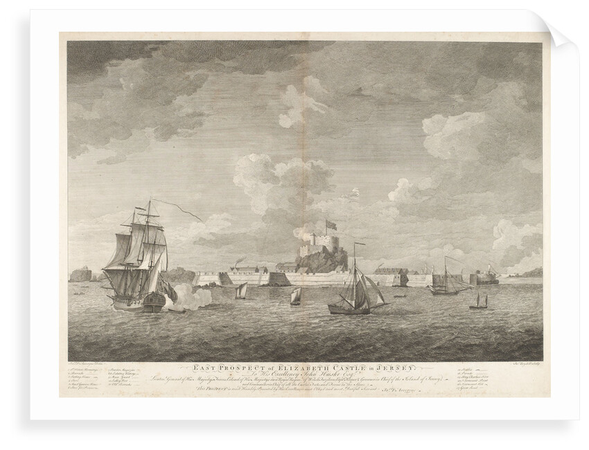 East prospect of Elizabeth Castle in Jersey by James D' Auvergne
