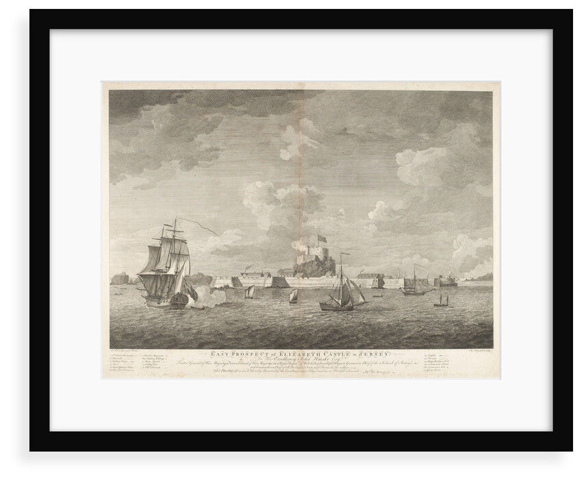 East prospect of Elizabeth Castle in Jersey by James D' Auvergne