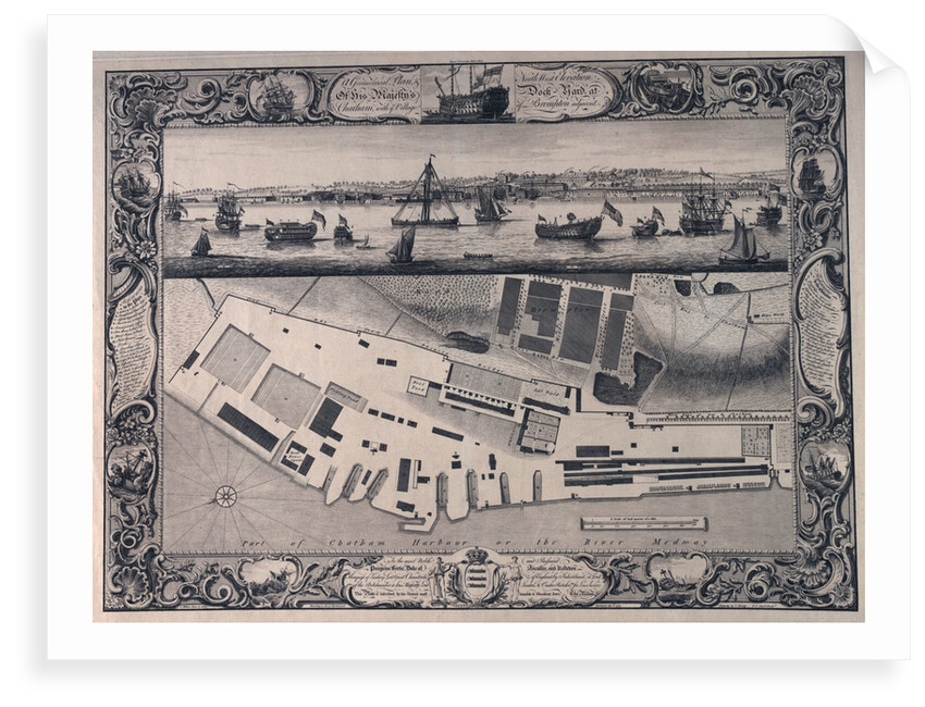 Plan of Chatham dockyard by Thomas Milton