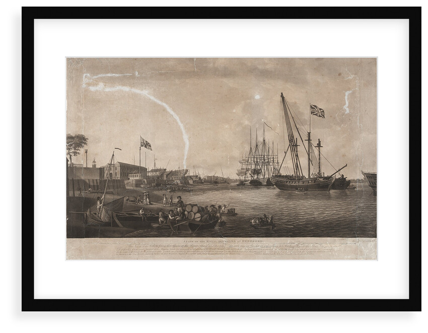 View of Deptford dockyard by Robert Dodd