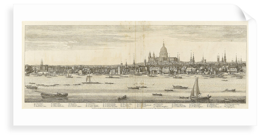 View of the city of London by Samuel Buck