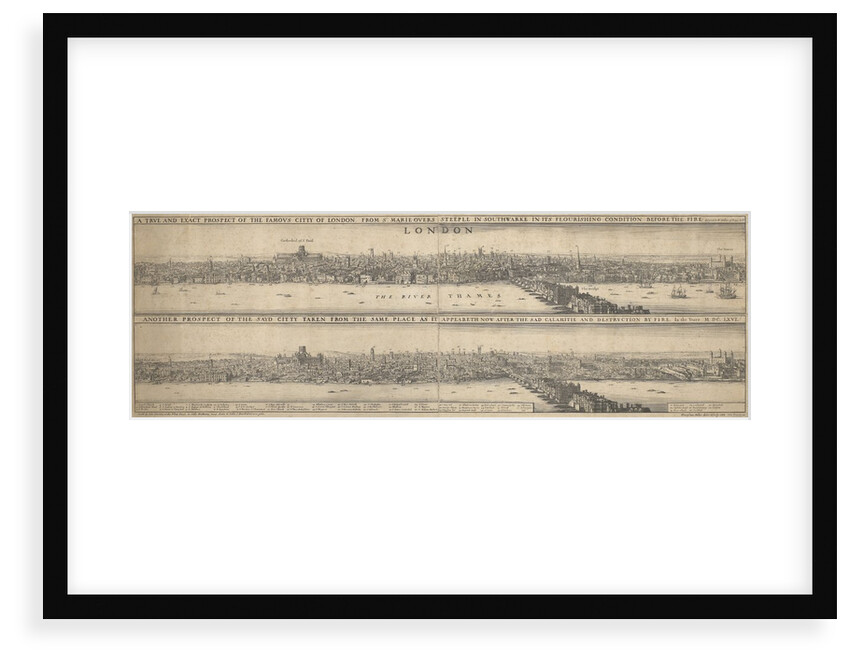 View of London before the Great Fire of 1666 by Wenceslaus Hollar