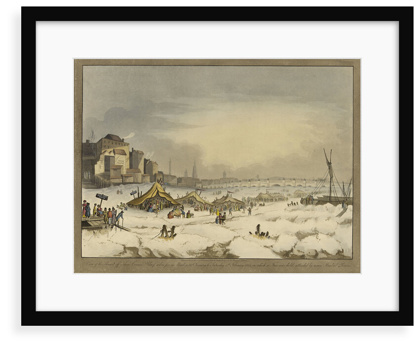 View of the Thames during the last great frost fair during the winter of 1813-1814 by Burkitt & Hudson