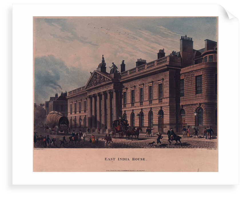 East India House by Thomas Hosmer Shepherd