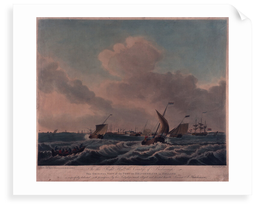 View of the port of Helvoetsluys, Holland by S. Hutchinson