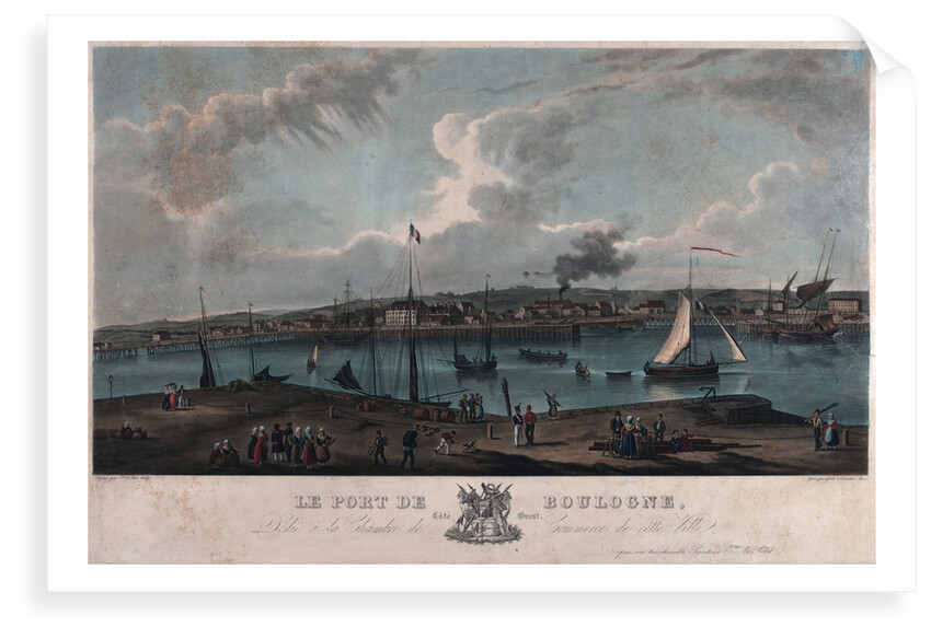 The harbour of Boulogne, France by Etne Le Petit