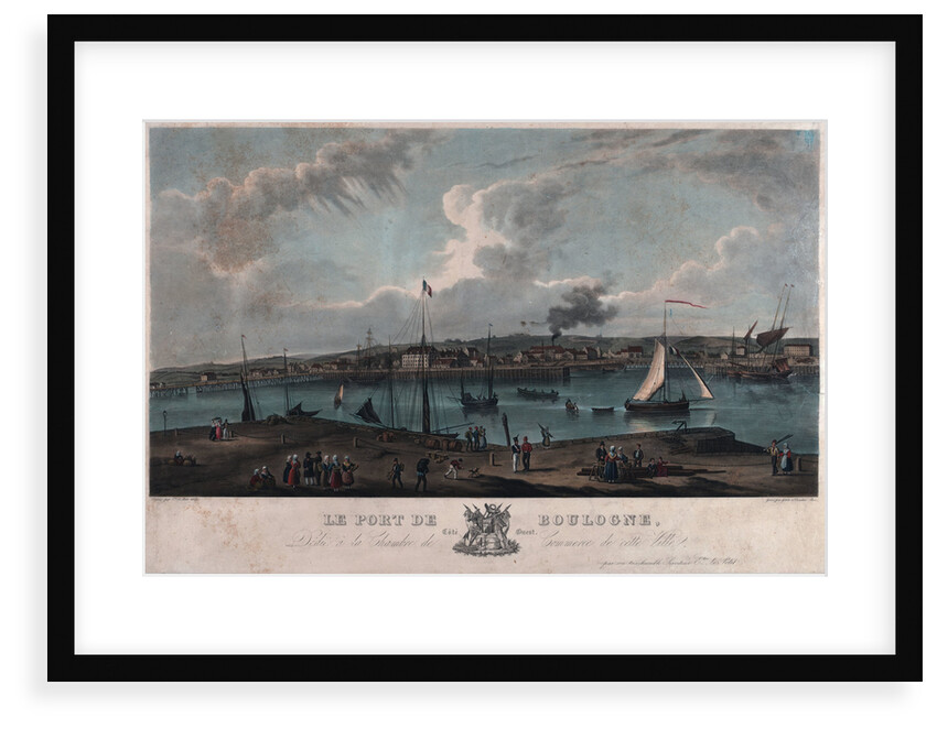 The harbour of Boulogne, France by Etne Le Petit