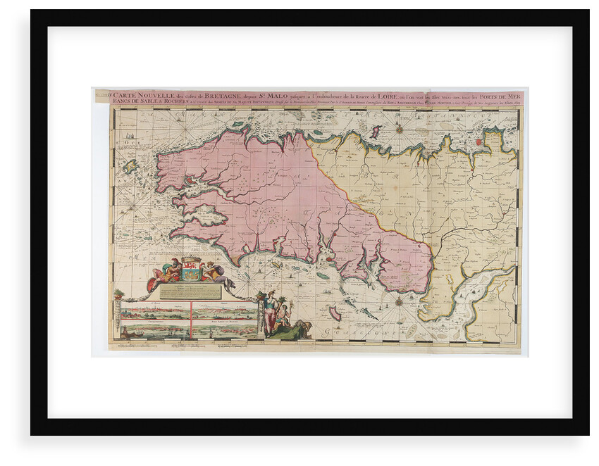 Map of St. Malo, France by Romeyn de Hooghe