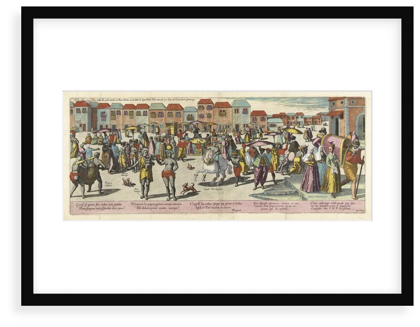 Street Scene in Goa, 1599 by Johannes Doetechum