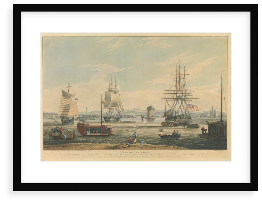 Whampoa in China... The view is taken from Danes Island, looking towards Canton, embarcing Whampoa & Junk Rivers... by William John Huggins; Edward Duncan