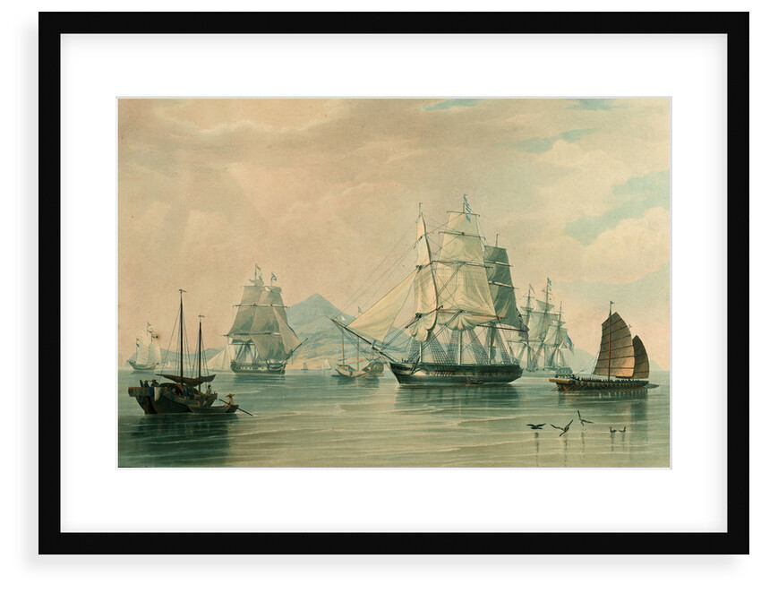 Opium ships at Lintin in China, 1824 by William John Huggins