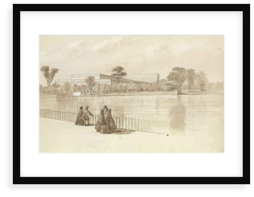 View of the Crystal Palace as built in Hyde Park for the Great Exhibtion, July 1851 by George Pechell Mends