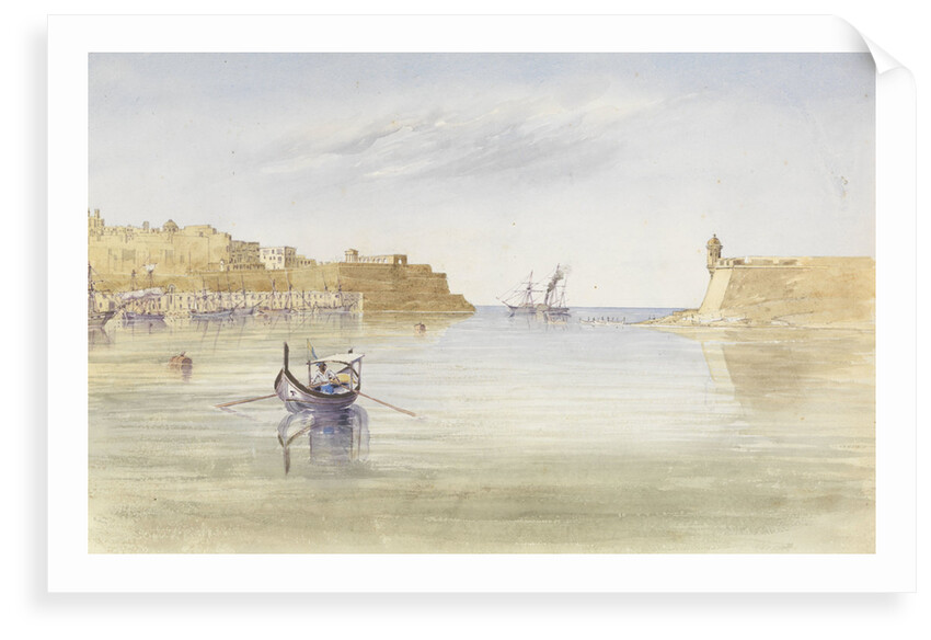 Inside the Harbour at Malta, 17 April 1852 by George Pechell Mends