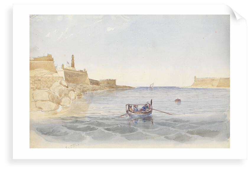 Fort St Elmo and the entrance to the Grand Harbour, Malta, 20 March 1852 by George Pechell Mends