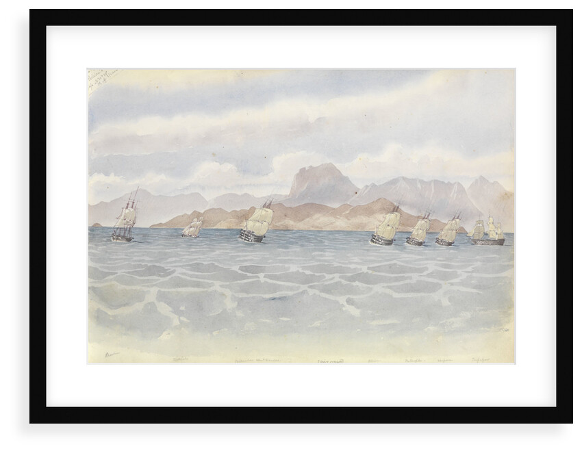 The Mediterranean fleet under Rear-Admiral Dundas off south-east Spain, Roldan's Gap in sight to the north-west, 7 June 1852 by George Pechell Mends