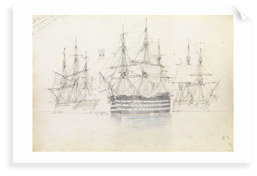Sail exercise in Malta harbour by George Pechell Mends
