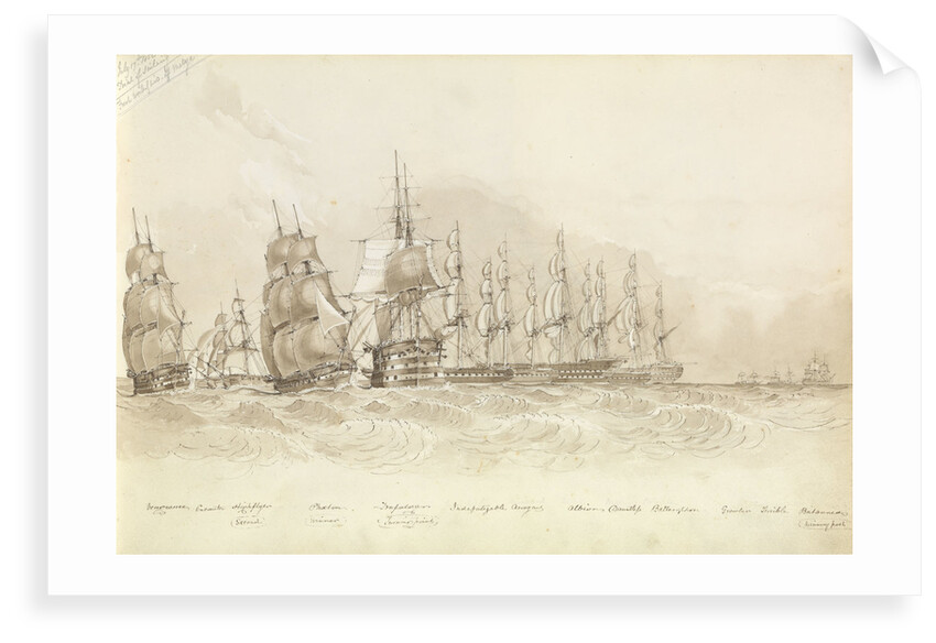Trial of sailing: 'Phaeton' the winner passing "Trafalgar" (the turning point), off Malaga, 17 July 1852 by George Pechell Mends
