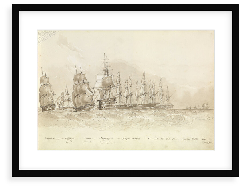 Trial of sailing: 'Phaeton' the winner passing "Trafalgar" (the turning point), off Malaga, 17 July 1852 by George Pechell Mends