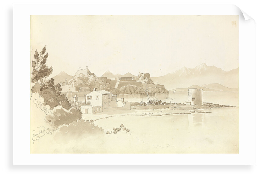 The citadel of Corfu from the Governor's country house by George Pechell Mends