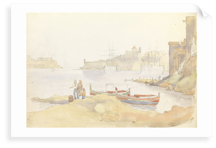 St Angelo and Dockyard Creek, Malta by George Pechell Mends