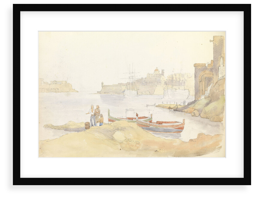 St Angelo and Dockyard Creek, Malta by George Pechell Mends