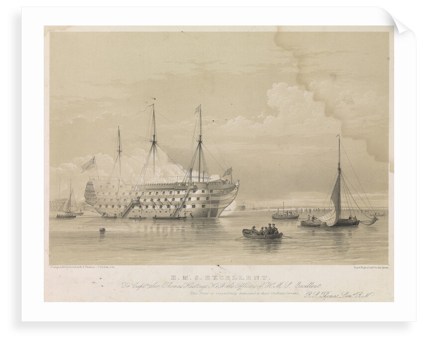 HMS 'Excellent' by Robert Strickland Thomas
