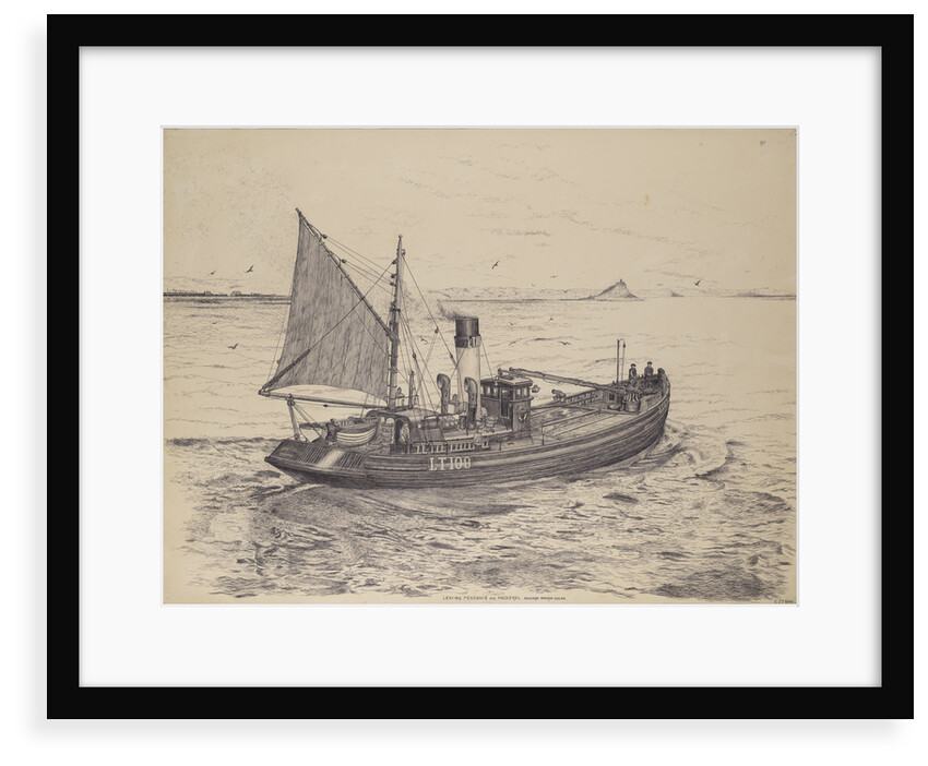 The 'Formidable' fishing drifter leaving Penzance for mackerel by Edward J. Frost