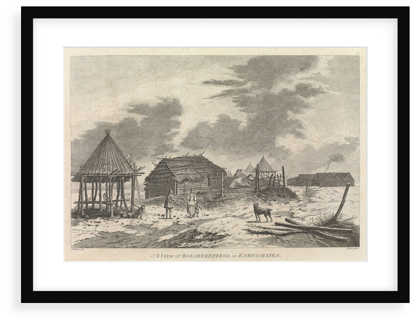 A view of Bolcheretzkoi in Kamtschatka by John Webber