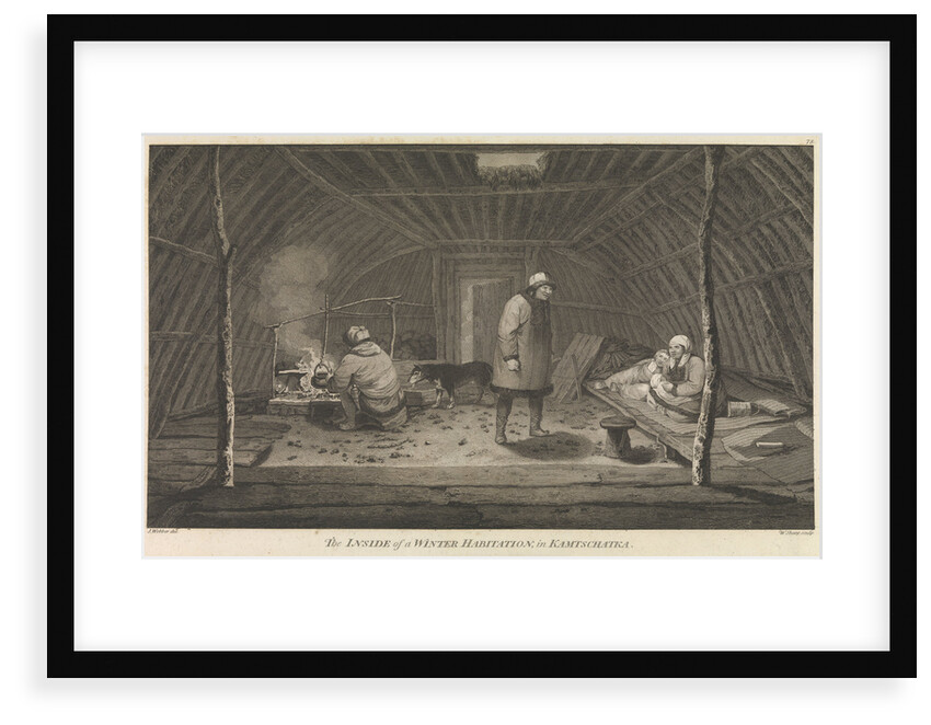 The inside of a winter habitation in Kamtschatka by John Webber