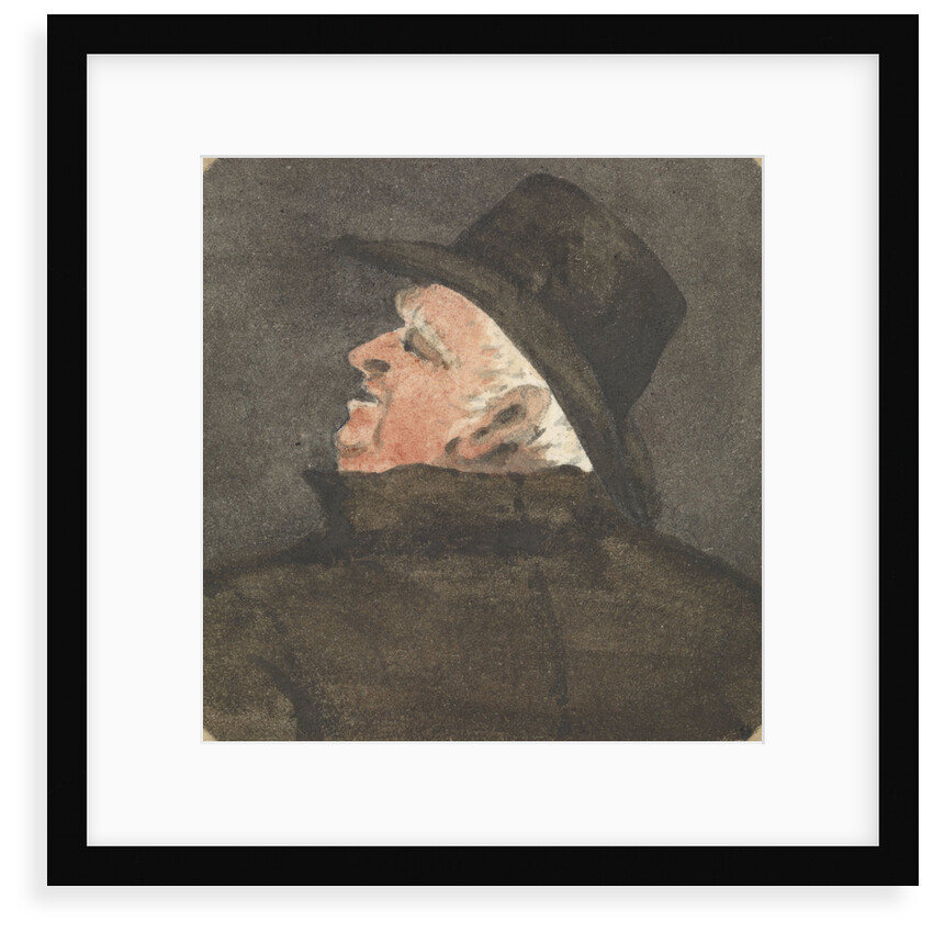 Man wearing a hat, seen from behind with him looking to the left by Robert Streatfeild