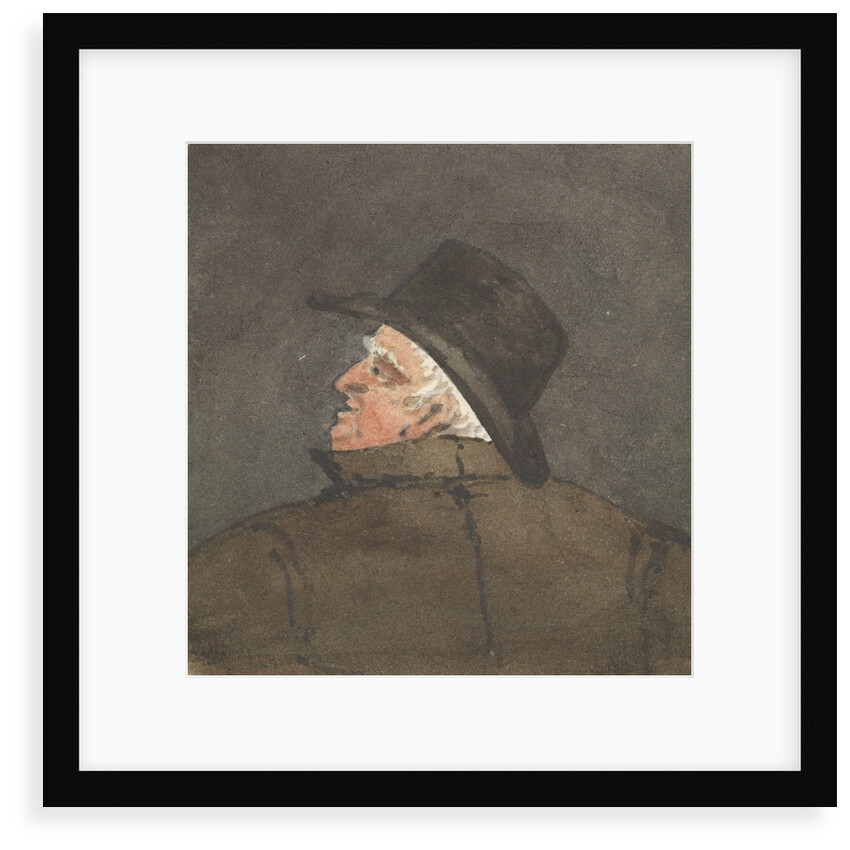 Man wearing a hat, seen from behind with him looking to the left by Robert Streatfeild