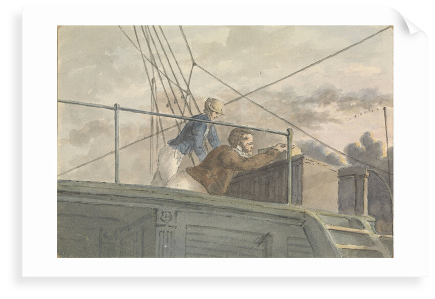 Two sailors on an upper deck, seen from below by Robert Streatfeild