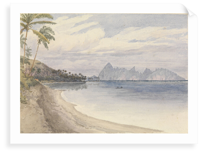 Eimeo [Moorea] from near Papeiti [Tahiti, Society Islands], Augt 25th 1849 by Edward Gennys Fanshawe