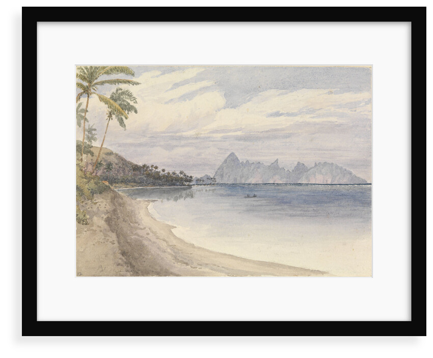 Eimeo [Moorea] from near Papeiti [Tahiti, Society Islands], Augt 25th 1849 by Edward Gennys Fanshawe