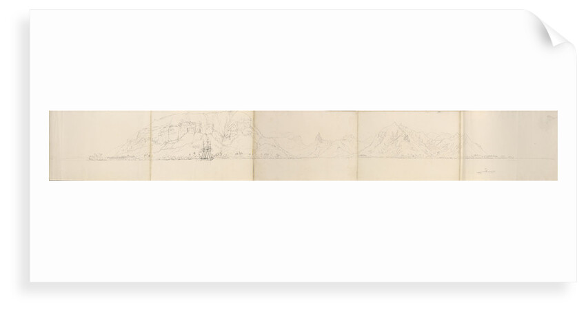 Panorama of Eimeo [Moorea], Society Islands by Edward Gennys Fanshawe