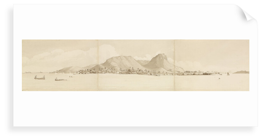 Panorama of Raiatea, Septr 1st 1849. Tahaa to the right [Society Islands] by Edward Gennys Fanshawe