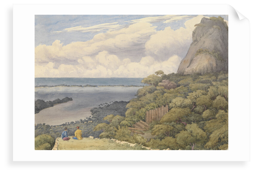 Bora bora [Society Islands], from a ruined native fort above the chief village on the East side of the island, Septr 5th 1849 by Edward Gennys Fanshawe
