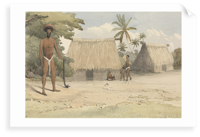 Feejee hair-dressing; from one Tanoa's younger sons, Octr 7th 1849 [Fiji] by Edward Gennys Fanshawe